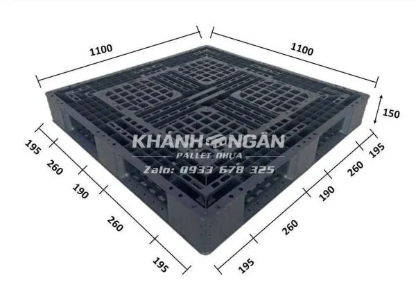 Pallet nhựa 1111 kích thước 1100x1100x150mm