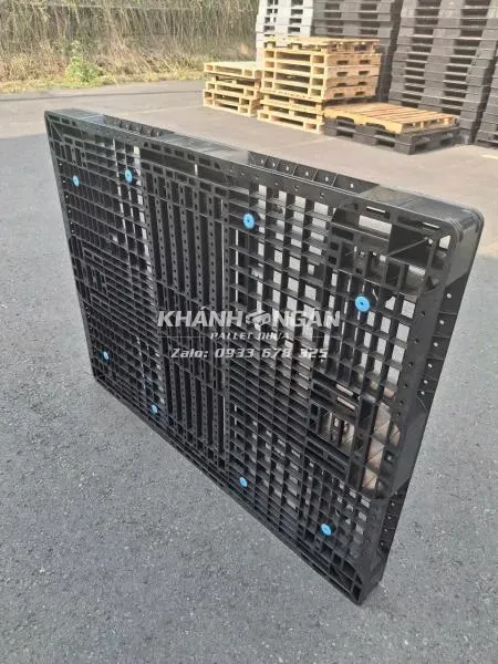 Pallet nhựa cũ hai mặt kt 1100x1400x100mm