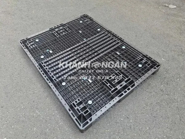 Pallet nhựa cũ hai mặt kt 1100x1400x100mm