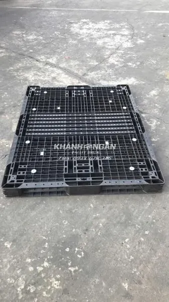 Pallet nhựa cũ hai mặt kt 1100x1400x100mm