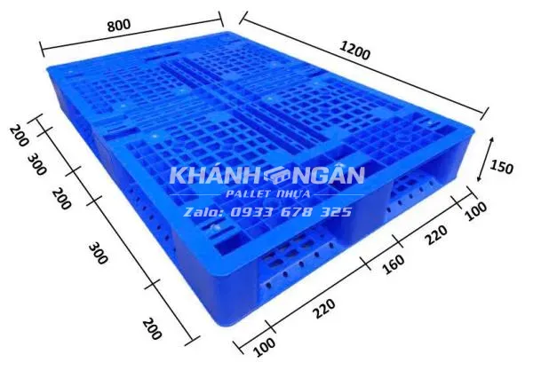 Pallet nhựa 800x1200x150mm
