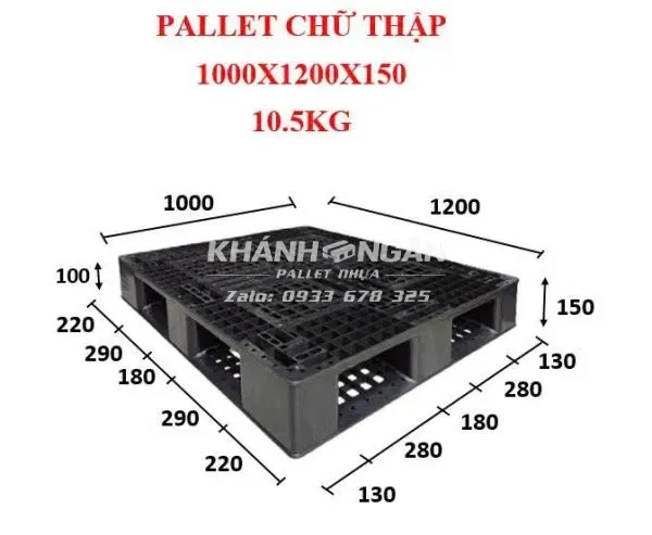 Pallet nhựa mới kích thước 1200x1000x150mm 