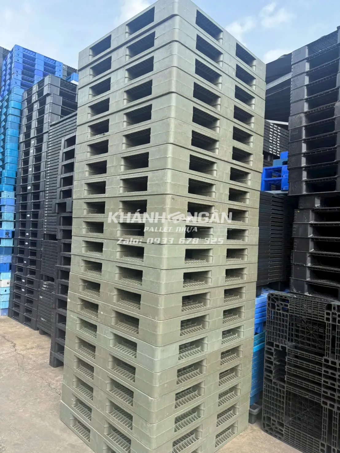 Kho hàng Pallet nhựa Khánh Ngân giá sỉ & lẻ liên hệ mua ngay 0933 678 325
